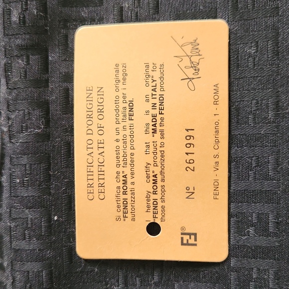 Fendi Black Fabric Handbag/Clutch - Picture 3 of 4